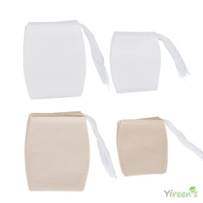 Filtri da tè in carta monouso Creative Shape Empty per alimenti, con stringhe Filettatura bianca colore 100 PZ/sacchetto