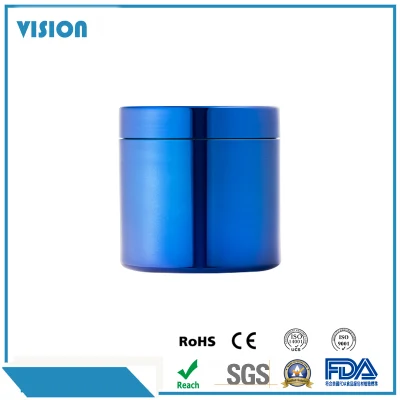 Caramella Miele vaso biscotto alimentare plastica bottiglia a bocca larga Blu Vaso per alimenti vaso vuoto in plastica