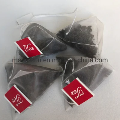 Borsa da tè in nylon a maglia triangolare MK biodegradabile con forma a piramide