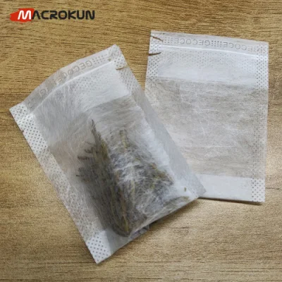  Borsa da tè PLA vuota in fibra di mais biodegradabile in vendita a caldo con Stringa di traino interna/stringa per sacchetti filtranti in polvere e foglie