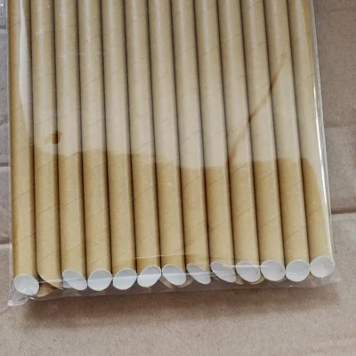 Confezione singola di carta, paillette da bere degradabili, logo personalizzato
