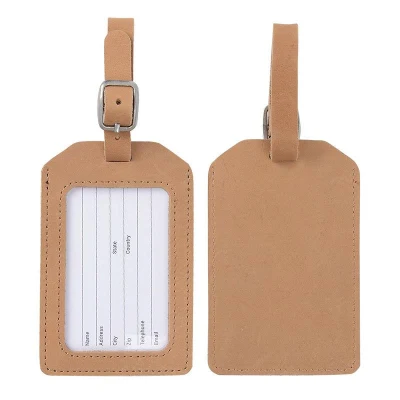 Vendita all&prime;ingrosso Moda gomma PVC morbida gomma retro Ribbon set per Etichetta per valigie in pelle PU souvenir Travel