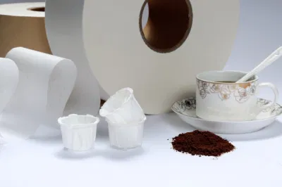  Filtro per teabag sigillabile a caldo PLA in colore bianco e colore naturale Carta