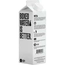 Bottiglia di acqua minerale cartone cartone confezione con chiusura a gable