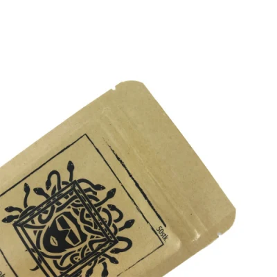 100 g di Kraft Paper Food Ziplock Svuota confezione di tè astuccio personalizzato Sacchetti per imballaggio