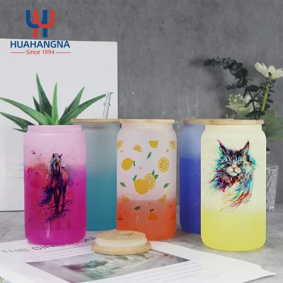 4 bicchieri da tè cato da 480 ml da bicchiere Borosilicato da 16oz Bicchieri di vetro per birra a forma di soda tazze di vetro allestita in regalo Scatola