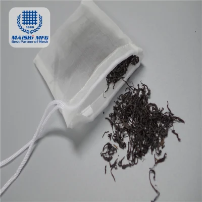 Sacchetti in rete con filtro in nylon bianco per alimenti
