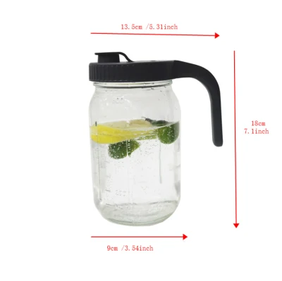 Vaso a bocca normale coperchi con cappuccio a chiusura ribaltabile manico vaso Mason senza perdite Flip-Top compatibile guarnizioni vaso Mason