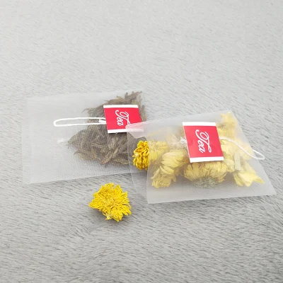 Confezione del tè sacchetto filtro sacchetto di zuppa fatto in casa tè triangolare in nylon Sacchetto per tè monouso termosaldato