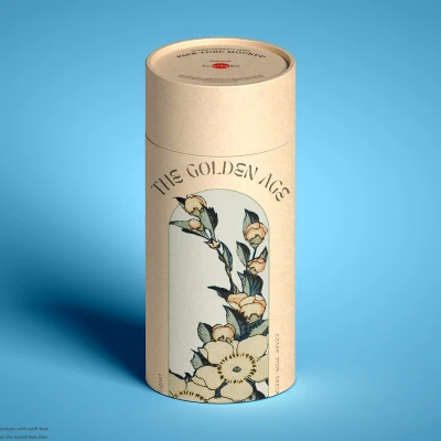 Confezione rotonda in carta da tè profumata ecologica biodegradabile con Logo personalizzato stampato e opaco svanito