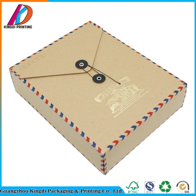 Confezione di carta Kraft marrone riciclata con chiusura creativa a corda