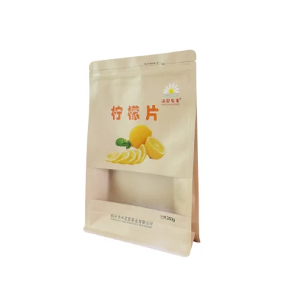 Spot Commodity Stand up carta opaca Kraft riclosabile Ziplock Heat Sacchetti sigillabili per confezionamento alimenti con finestra
