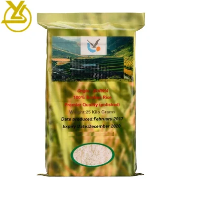 25 kg Made in China imballaggio biodegradabile in PP tessuto di alta qualità Sacchetti di plastica per riso/tè