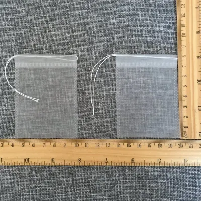 Sacchetto da tè in piramide di nylon da 6*8cm biodegradabile con stringa di traino Nylon tè vuoto Borsa