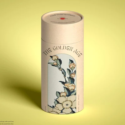 Confezione rotonda in carta da tè profumata ecologica biodegradabile con Logo personalizzato stampato e opaco svanito