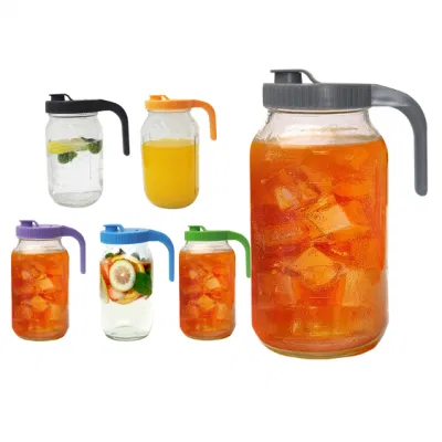 Vaso a bocca normale coperchi con cappuccio a chiusura ribaltabile manico vaso Mason senza perdite Flip-Top compatibile guarnizioni vaso Mason