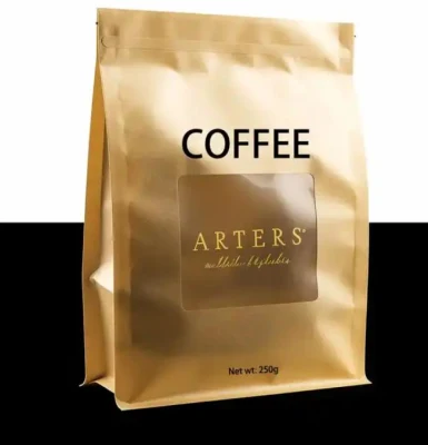 Confezione colorata OEM Tea Standing Dry Custom Printing 250 grammi Sacchetto per il caffè con supporto per macchina da caffè in lamina di sacco