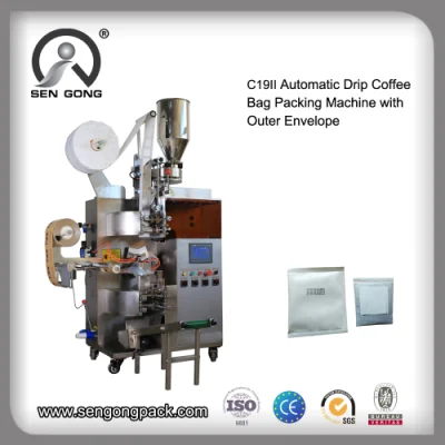 Impacchettatrice con filtro per caffè all&prime;orecchio sospeso