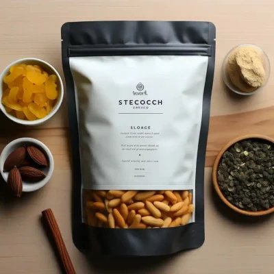 Dado a strappo personalizzato Spici per cereali confezionamento alimentare Ziplock Pouch DOYPACK Sacchetti sigillata a caldo resistente all&prime;umidità Custodia con finestra