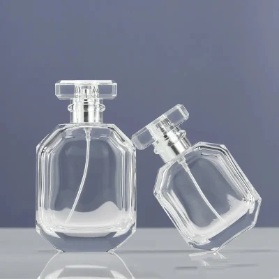Flacone per profumi quadrato di alta qualità da 30 ml 50 ml 100 ml vuoto privato Etichetta Logo personalizzato flacone di profumo