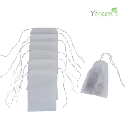 Sacchetti per filtro tè in carta per alimenti Yireen da 60 x 80 mm Sacchetti per caffè monouso con doppio straccio e filettatura