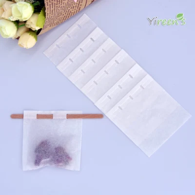 Sacchetti di carta per filtro personalizzati da 70× 70 mm monouso per macchina da caffè Infusori con 3 fori e bastoncini aggirabili sulla tazza