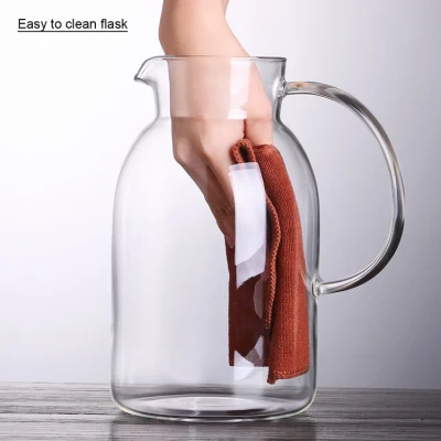 Caraffa da tè in vetro da 1.6 litri con coperchio coperto Caraffa acqua