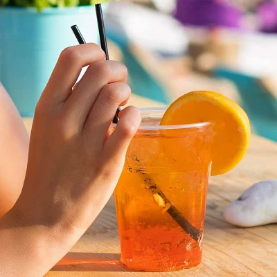 Paillette in PLA confezionate singolarmente, con paglia dritta e coloratissima Bubble Tea Con carta per stampa a spago