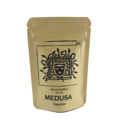 100 g di Kraft Paper Food Ziplock Svuota confezione di tè astuccio personalizzato Sacchetti per imballaggio