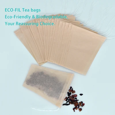 Sacchetto di carta da tè senza cloro per filtro trapezoidale, in carta canapa di Manila, etichette personalizzate per lattine, può essere biodegradabile componibile