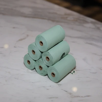 Dispenser di sacchetti per rifiuti Dog Poop 100% biodegradabile compostabile Animali domestici ecologici Sacchetti Poop per cani
