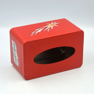 Contenitore per tissue hold rettangolare per tovaglioli vuoto personalizzato, in metallo, stagno Scatola per tessuto