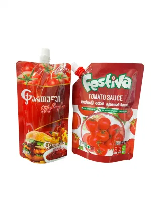 Sacchetto in alluminio con beccuccio a barriera elevata per sacchetto per alimenti in plastica Per le salse di pasta di pomodoro