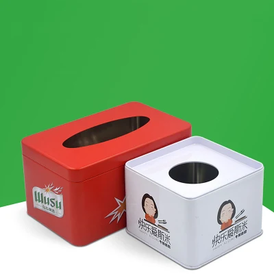 Contenitore per tissue hold rettangolare per tovaglioli vuoto personalizzato, in metallo, stagno Scatola per tessuto