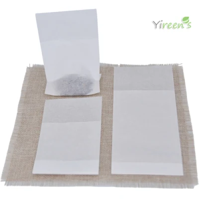 Sacchetti da tè in carta per filtro termosigillante biodegradabile, con fondo fazzoletto, con design anteriore corto e posteriore lungo, dimensioni personalizzate