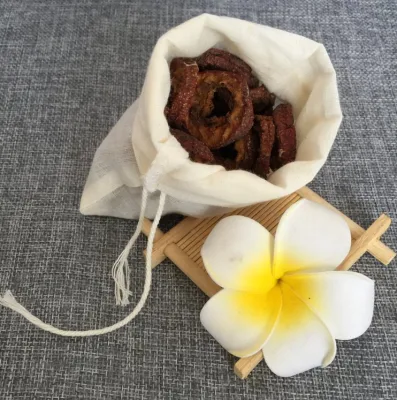 10*15cm sacchetto di cotone in filato ecologico personalizzato con Stringa