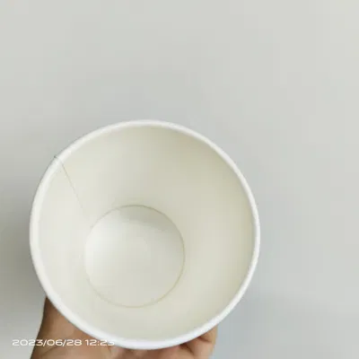 Tazza di carta patinata in PLA completamente degradabile, caffè ispessito a uno e due strati, tè al latte, bevande fredde e calde, confezione di tazze di carta cave