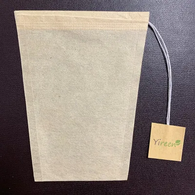 Sacchetto di carta da tè senza cloro per filtro trapezoidale, in carta canapa di Manila, etichette personalizzate per lattine, può essere biodegradabile componibile