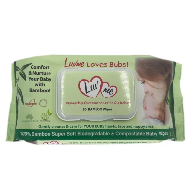Non tessuti speciali confezionati singolarmente 80PCS Hypoallergenicity 99.9% acqua pura Baby Salviette umide disinfettare il tessuto molle umido