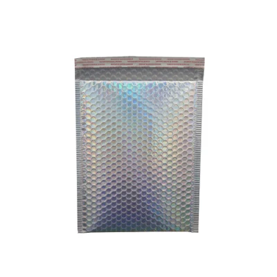 Vendite a caldo Personalizza dimensione logo Colour Delivery busta glitter metallizzata Sacchetti per spedizioni olografici - contenitore a bolle per pacchetto