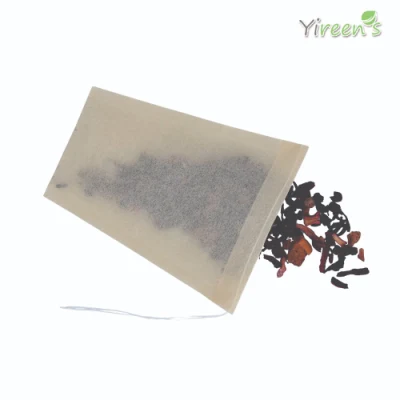 Sacchetto di carta da tè senza cloro per filtro trapezoidale, in carta canapa di Manila, etichette personalizzate per lattine, può essere biodegradabile componibile