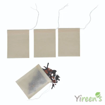  50 x 70 mm monouso marrone sacchetto per tè non sbiancato Manila canapa filtri tè con corde, Personalizza tag