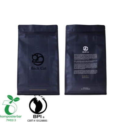 Sacchetto con chiusura a zip a fondo piatto per caffè bio per foglie di tè