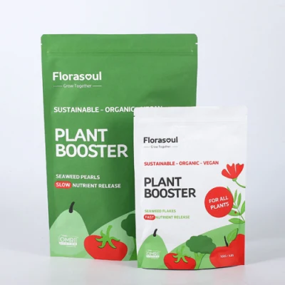 Carta Kraft bianca personalizzata biodegradabile Stand up Ziplock tè alimentare Sacchetti per imballaggio