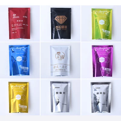 Sacchetti piccoli sigillati su tre lati, sacchetti personalizzati per confezioni per alimenti per confezioni vuote di tè e caffè