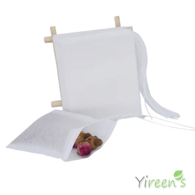 Sacchetti da tè verdi in carta da filtro monouso 60 x 80 mm per infusore con Stracci, Stricciatrici da caffè macinate a pasta di cellulosa per alimenti