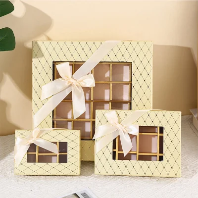 Scatola di confezionamento cioccolato di alta qualità e bella con strisce decorative E archi