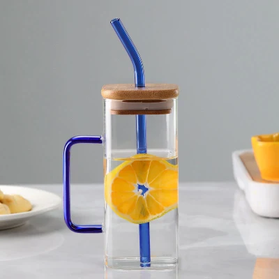 Bicchieri trasparenti Drinkware caffè freddo tazza tè acqua Tumbler Drinking Bicchieri bicchiere quadrato in vetro