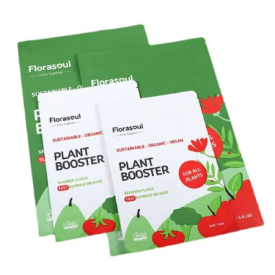 Carta Kraft bianca personalizzata biodegradabile Stand up Ziplock tè alimentare Sacchetti per imballaggio