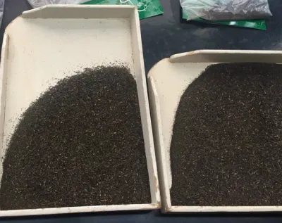 Tè nero del ctc che smazza le vagliature rotte prodotti organici